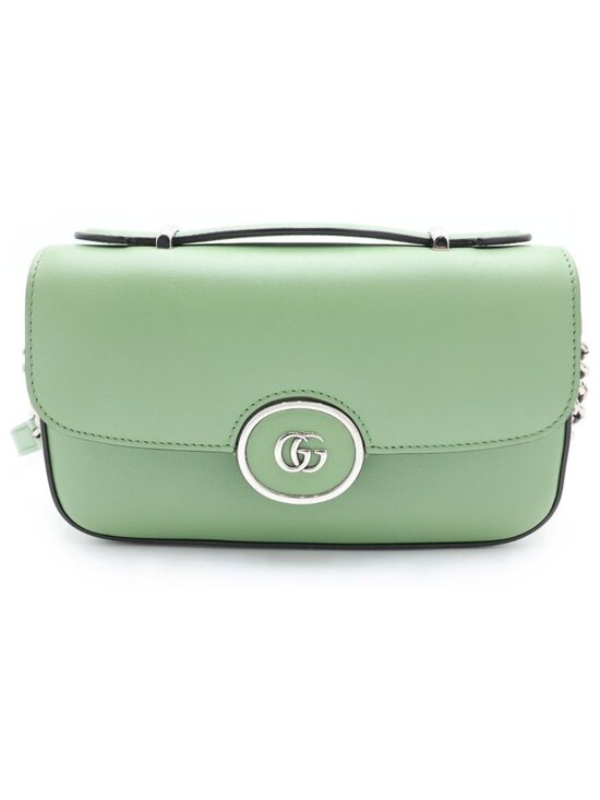 Gucci Handbags - Gucci Petit GG Leather 2-Way Shoulder Bag Green